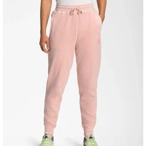 The North Face Pink Garment Dye Drawstring Fleece Pull On Joggers‎ Sweats Casual